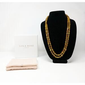 Lola Rose Ruby Rae Yellow Amber Agate Necklace 56 Inches